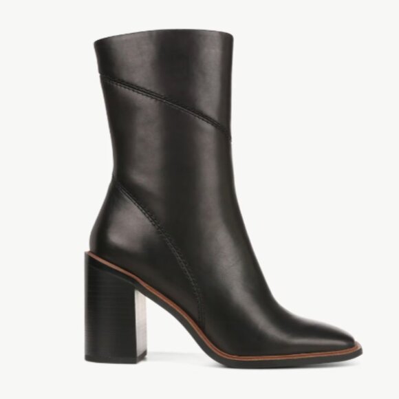 NIB Franco Sarto Stevie Black Leather Square Toe Boot, sz 10 - Picture 3 of 10